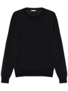 Jacob Cohen Men Wool And Silk Crewneck Sweater In Black