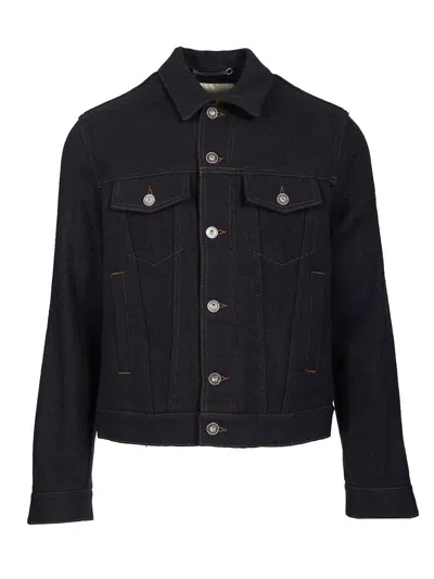 Jacob Cohen Men Wool Trucker Jacket In Blue