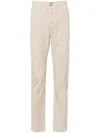 Jacob Cohen Mid-rise Cotton Chino Trousers In Neutrals