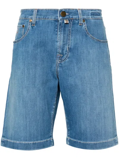 Jacob Cohen Mid-rise Denim Shorts In 蓝色