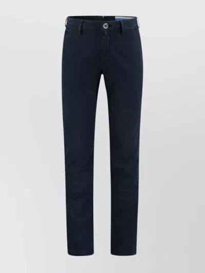 Jacob Cohen Mid-rise Denim Trousers With Side And Back Pockets In Blue