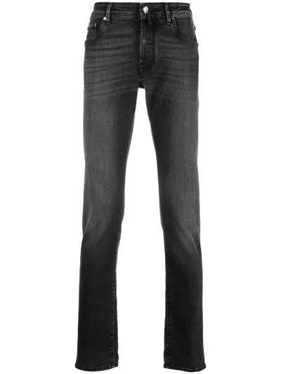 Jacob Cohen Mid-rise Slim-cut Jeans In Grey