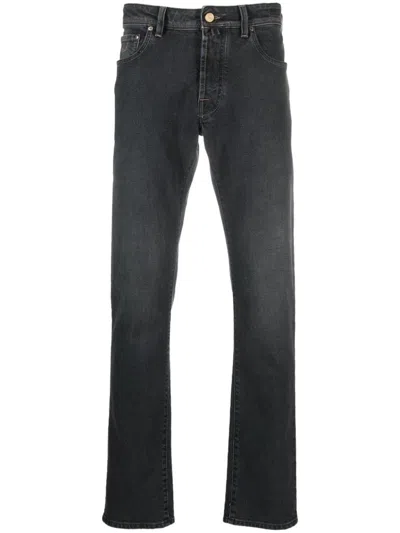 Jacob Cohen Mid-rise Straight-leg Jeans In Black