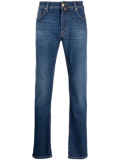 Jacob Cohen Mid-rise Straight-leg Jeans In Blau