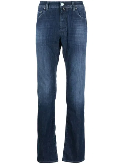 Jacob Cohen Mid-rise Straight-leg Jeans In Blau