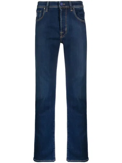 Jacob Cohen Mid-rise Tapered-leg Jeans In Blue