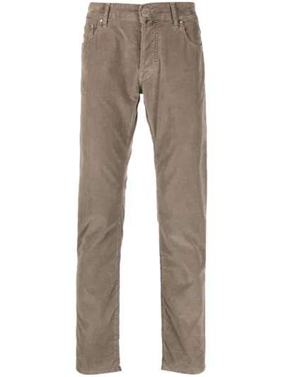 Jacob Cohen Mid-rise Tapered-leg Jeans In Nude