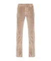 Jacob Cohen Logo-embroidered Corduroy Trousers In Nude