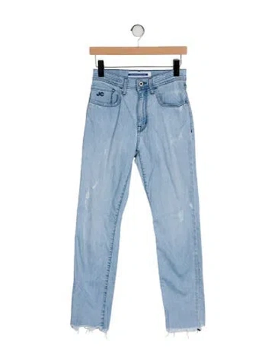 Pre-owned Jacob Cohen Mid-rise Straight Leg Jeans In Blue