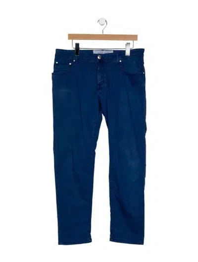 Pre-owned Jacob Cohen Mid-rise Straight Leg Jeans In Blue