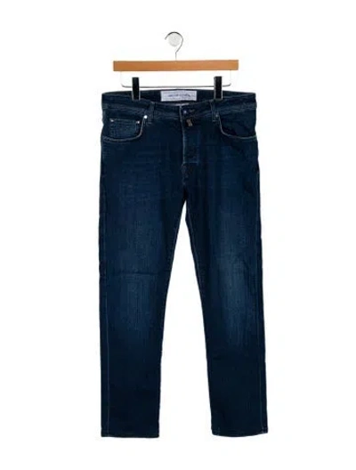 Pre-owned Jacob Cohen Mid-rise Straight Leg Jeans In Blue