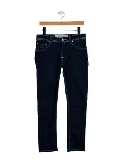 Pre-owned Jacob Cohen Mid-rise Straight Leg Jeans In Blue