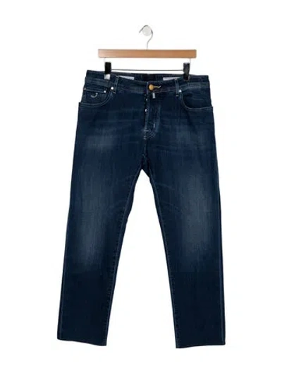 Pre-owned Jacob Cohen Mid-rise Straight Leg Jeans In Blue