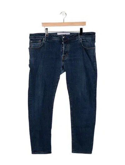 Pre-owned Jacob Cohen Mid-rise Straight Leg Jeans In Blue