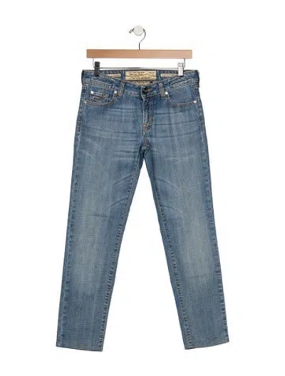 Pre-owned Jacob Cohen Mid-rise Straight Leg Jeans In Blue