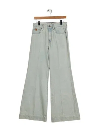 Pre-owned Jacob Cohen Mid-rise Wide Leg Jeans In Blue