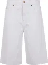 Jacob Cohen Cindy Bermuda Trousers Wide Leg Loose Waist Denim In Weiss