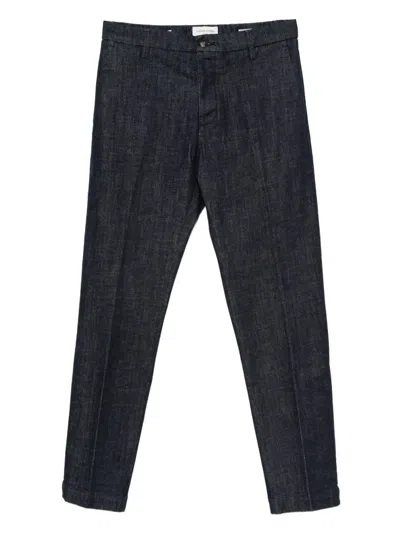 Jacob Cohen Natural Cotton Trousers In Blue