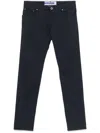 Jacob Cohen Navy Blue Denim Jeans With Classic Five-pocket Design In Black