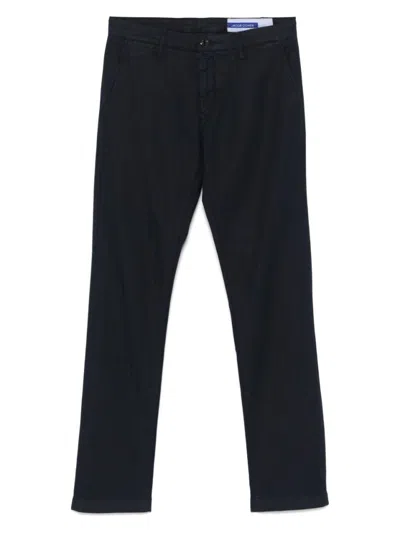 Jacob Cohen Navy Blue Jeans With Tailored Fit In Multicolor