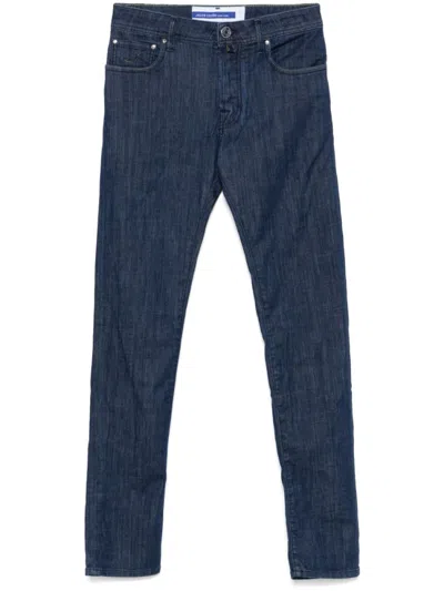 JACOB COHEN NAVY BLUE SLIM FIT BARD JEANS