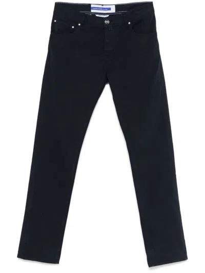 Jacob Cohen Navy Blue Slim Fit Nick Denim In Multicolor