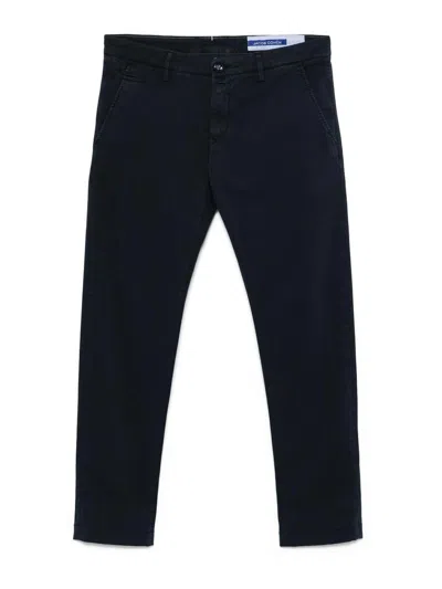 Jacob Cohen Navy Blue Stretch Trousers