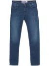 Jacob Cohen Belt Loop Denim Trousers In Blue