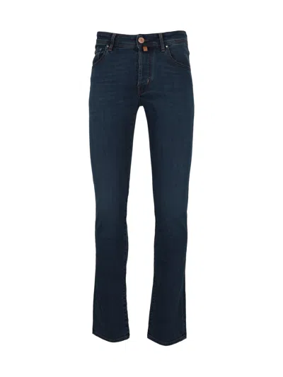 Jacob Cohen Slim Fit Five-pocket Pants In Deep Indigo Wash In Blue