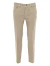 Jacob Cohen Slim Cropped Carrot Pants With Five Pockets In Neutral