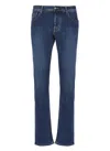 Jacob Cohen Straight Five-pocket Cotton Jeans In Blue