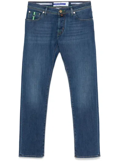 Jacob Cohen Pant 5 Pkt Slim Fit Nick In Blue