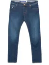 Jacob Cohen Belt Loop Denim Trousers In Blue