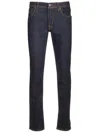 Jacob Cohen Scott Cropped Carrot Slim Fit Jeans In Blue