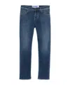 Jacob Cohen Slim Faded Effect Jeans With Belt Loops In Blue