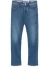 Jacob Cohen Blue Logo Print Jeans In Blue