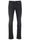 Jacob Cohen Belt Ring Denim Trousers In Black