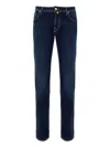 Jacob Cohen Nick Jeans In Denim Blue Dark Stretch Slim Fit  In Blue