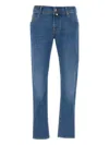Jacob Cohen Nick Logo-patch Five-pocket Jeans In Blue