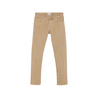 Jacob Cohen Nick Logo-patch Slim-fit Jeans In Brown