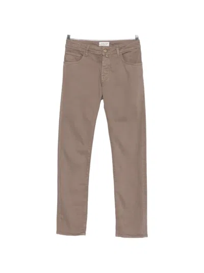 Jacob Cohen Nick Logo-patch Straight-leg Trousers In Pink
