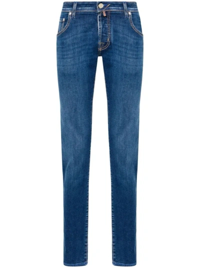 Jacob Cohen Nick Mid-rise Slim-fit Jeans In Azul
