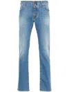 Jacob Cohen Nick Low-rise Slim-fit Jeans In 蓝色