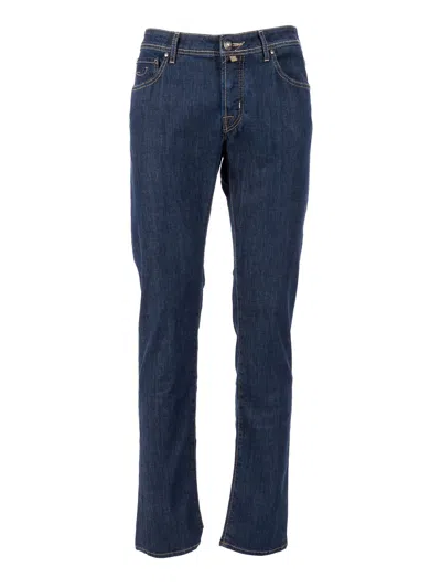 Jacob Cohen Nick Slim Fit Contrast Jeans In Blue
