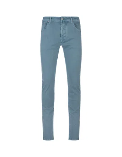 Jacob Cohen Nick Slim Fit Jeans In Teal Blue Denim