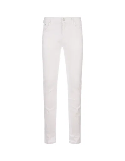 Jacob Cohen Nick Slim Fit Jeans In White Denim