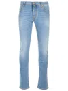 Jacob Cohen Nick Low-rise Slim-fit Jeans In Light Blue