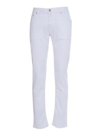 Jacob Cohen Nick Slim Fit Pants In White