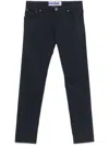 Jacob Cohen Navy Blue Denim Jeans With Classic Five-pocket Design In Black