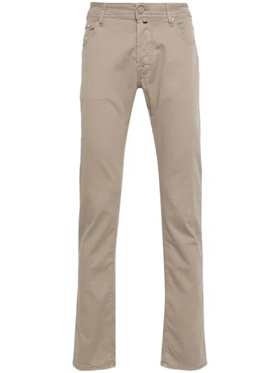 Jacob Cohen Nick Slim-fit Trousers In Neutrals